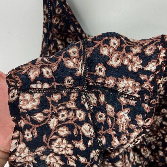 Revolve Ditzy Floral Romper Playsuit Size Large Brown Black Boho Festival Amuse - Picture 10 of 11
